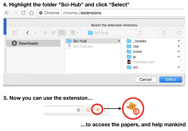 sci-hub extension for chrome